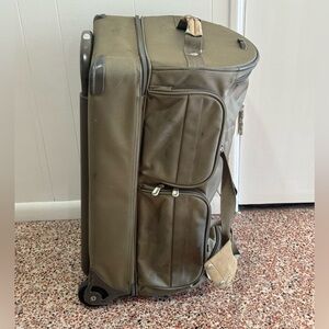 Briggs & Riley Olive Green Rolling Duffel Luggage Bag